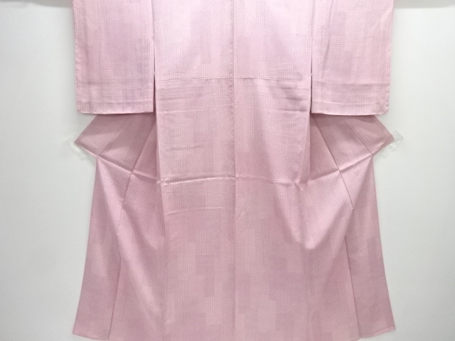 未使用品　寄せ柄単衣小紋着物